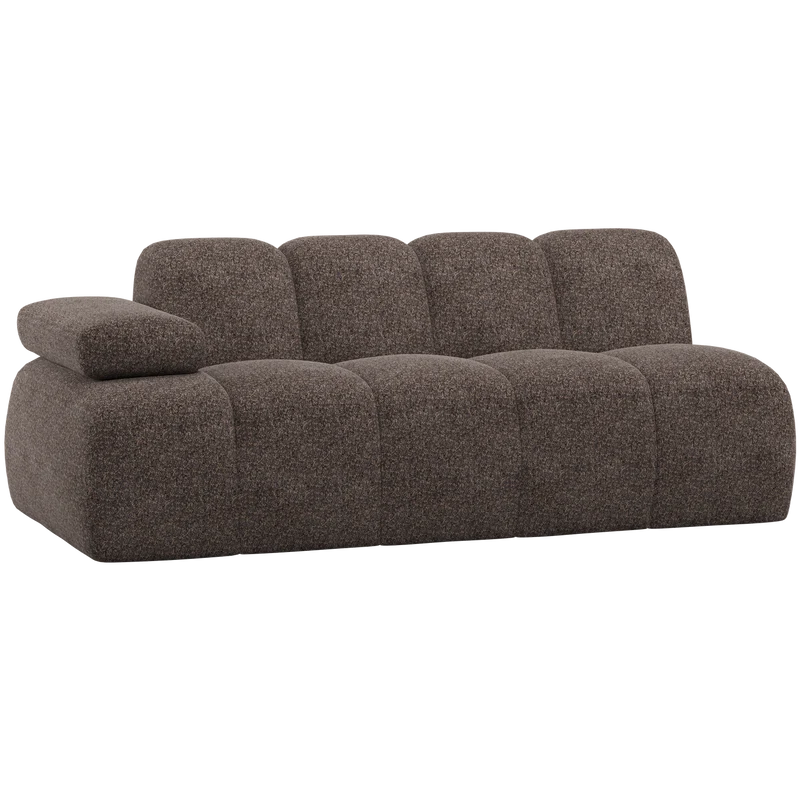 Mojo 2-sitzer element arm links wollig braun