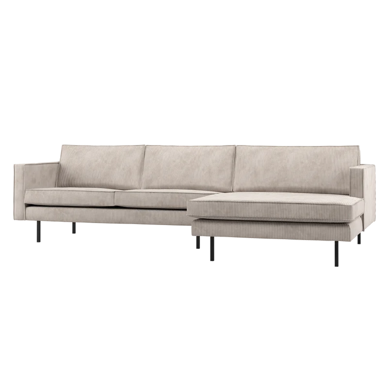 Rodeo chaise longue sofa rechts cord ecru