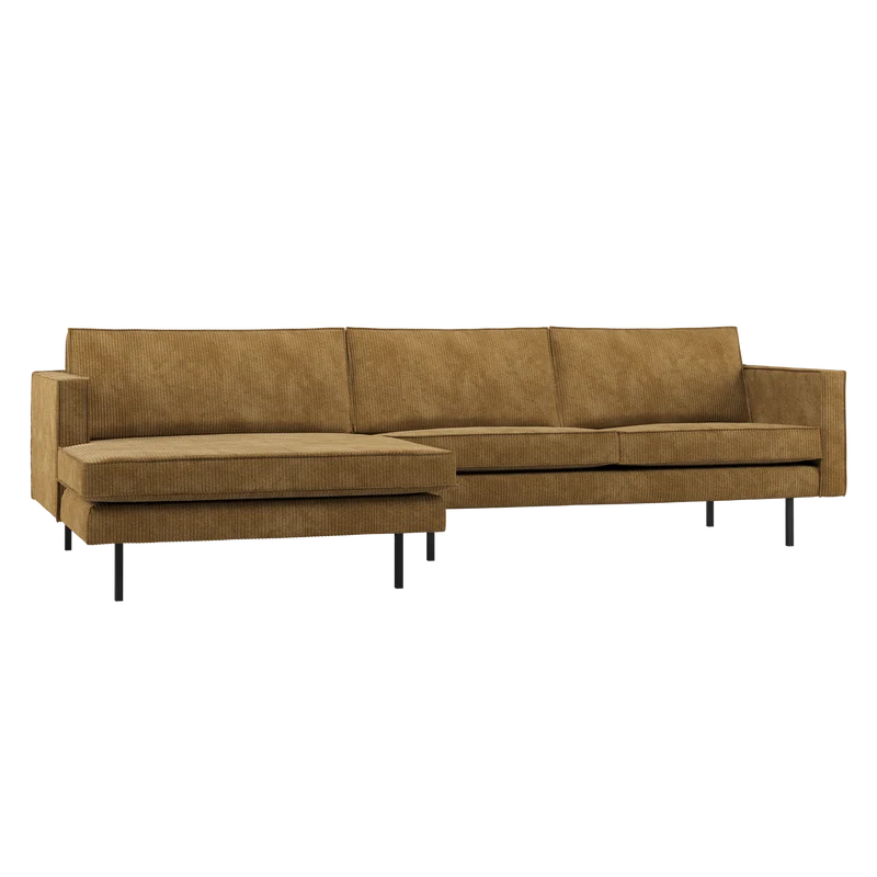 Rodeo chaise longue sofa links cord honiggelb