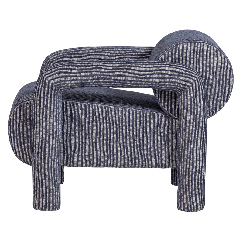 Lenny sessel mit dessin grau/blau