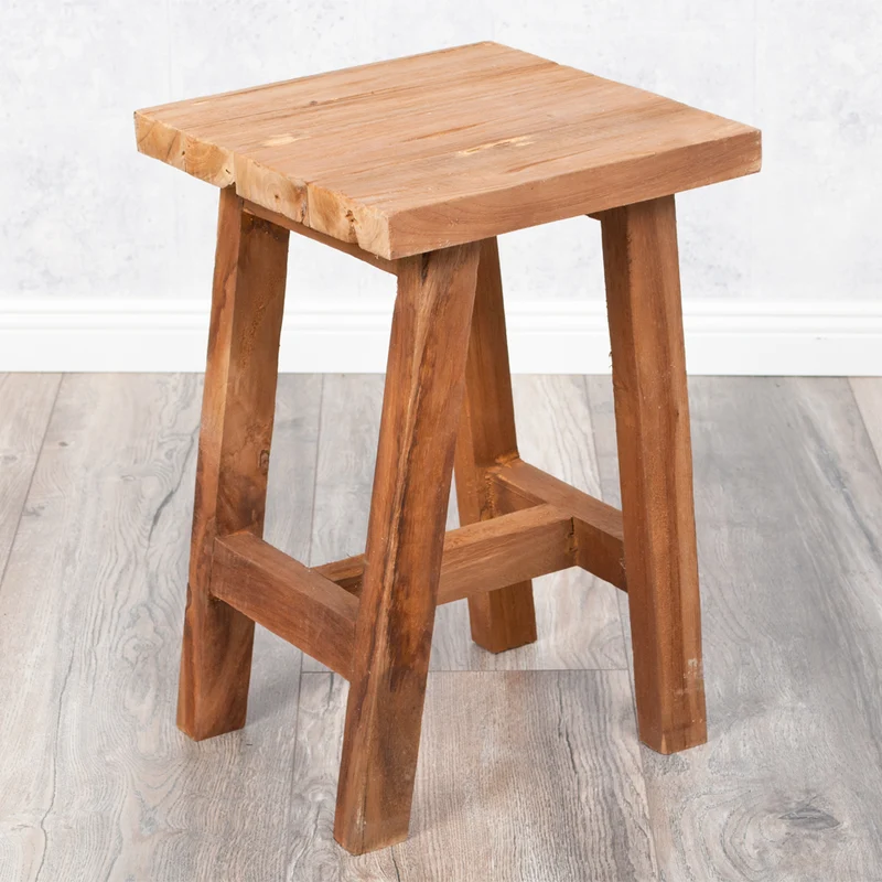 Hocker KARAOKI aus Teak 30x40x30cm (BxHxT)