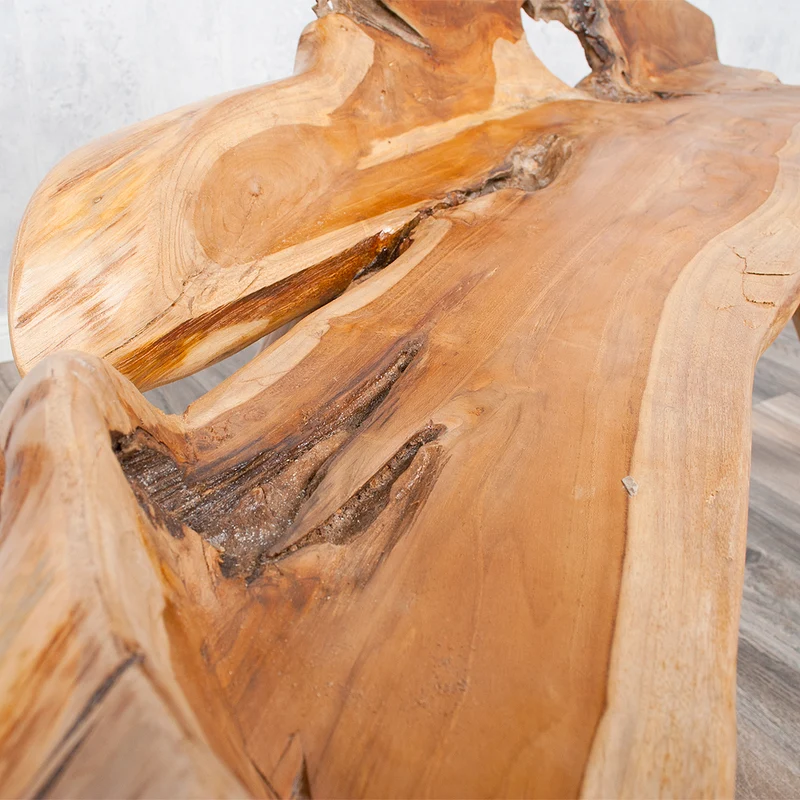 Einzigartige Teak Sitzbank PRIMITIV ca.130cm Natural