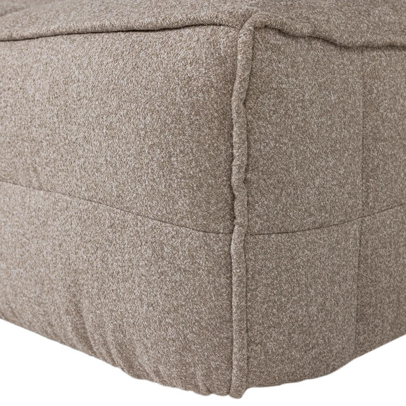 Cluster hocker bouclé khaki braun