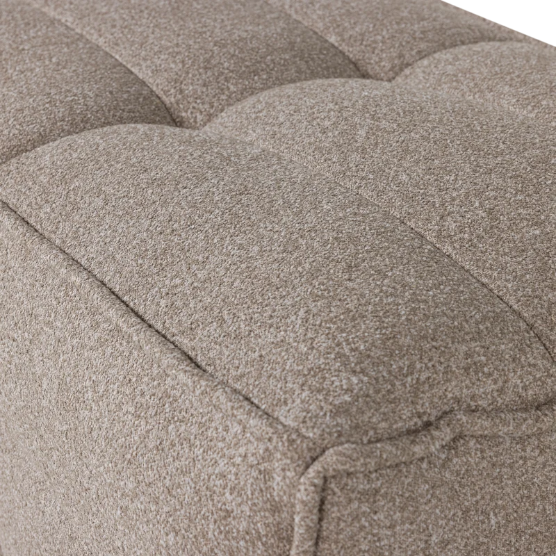 Cluster hocker bouclé khaki braun