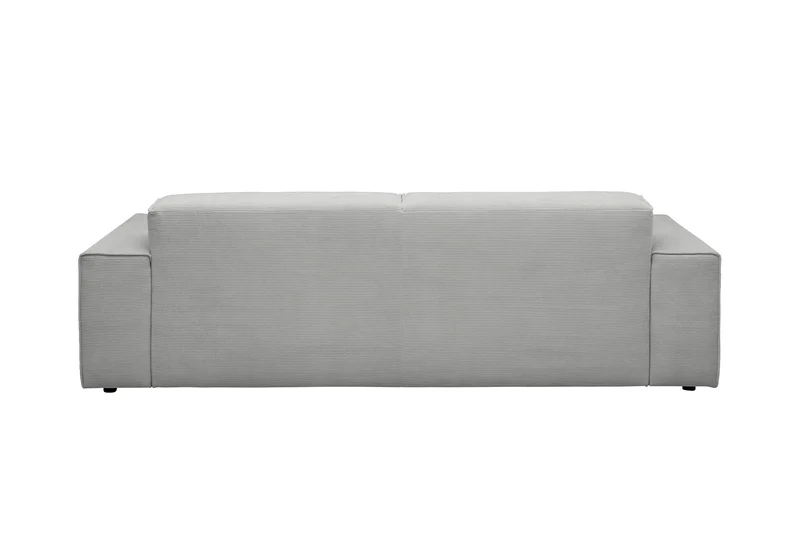 KAWOLA Sofa RANI 3-Sitzer Feincord silber