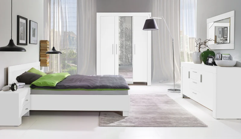 Cezar Sideboard 170 cm mit 2 Türen und 3 Schubladen – Weiß