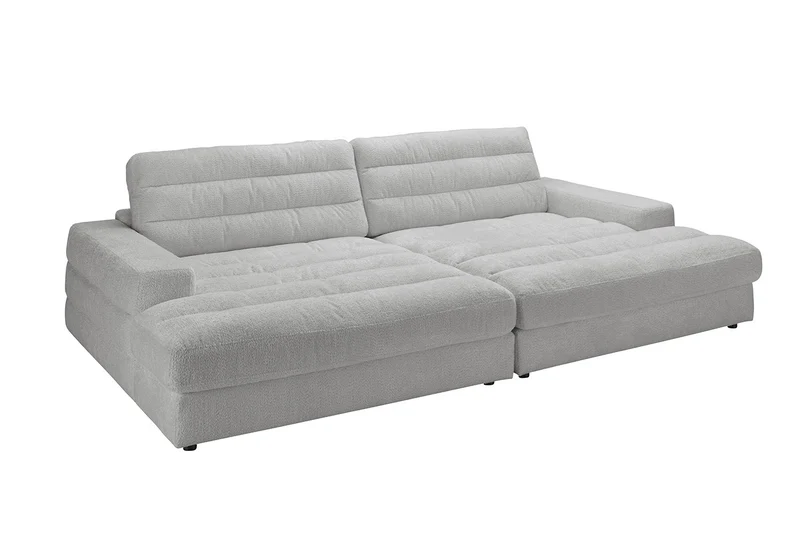 KAWOLA Big Sofa LANA Stoff grau