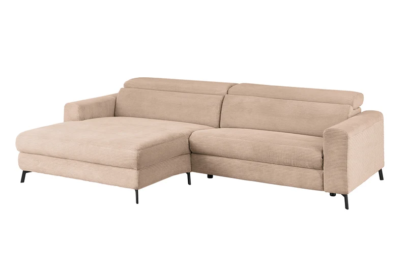 KAWOLA Sofa LAISKA Ecksofa Cord taupe