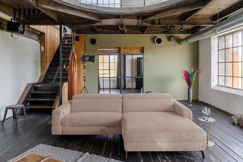 KAWOLA Sofa LAISKA Ecksofa Cord taupe