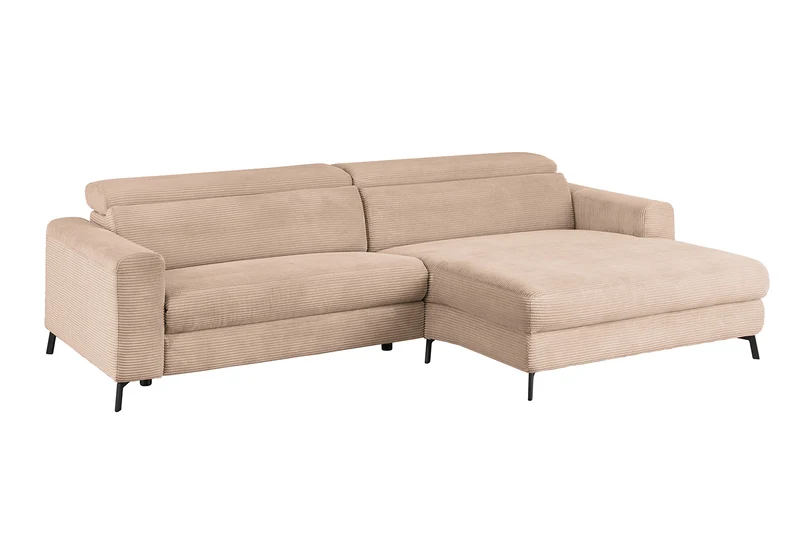 KAWOLA Sofa LAISKA Ecksofa Cord taupe