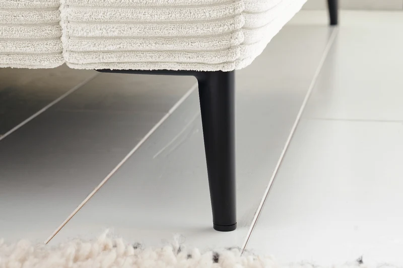 KAWOLA Ecksofa CARA Sofa Cord cremeweiß