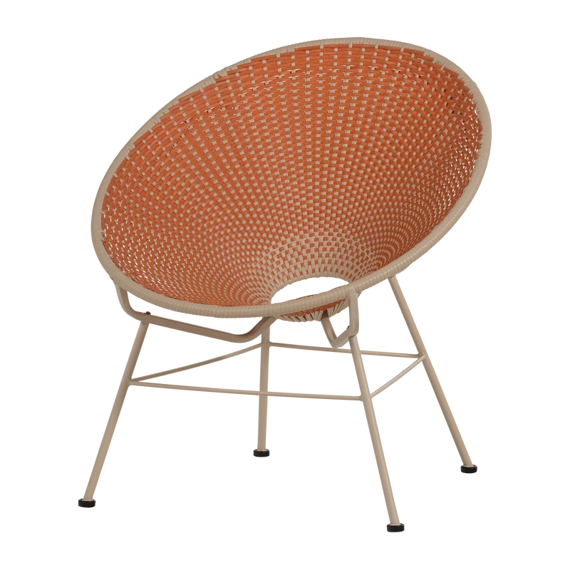 Garten-Loungesessel Geflecht orange