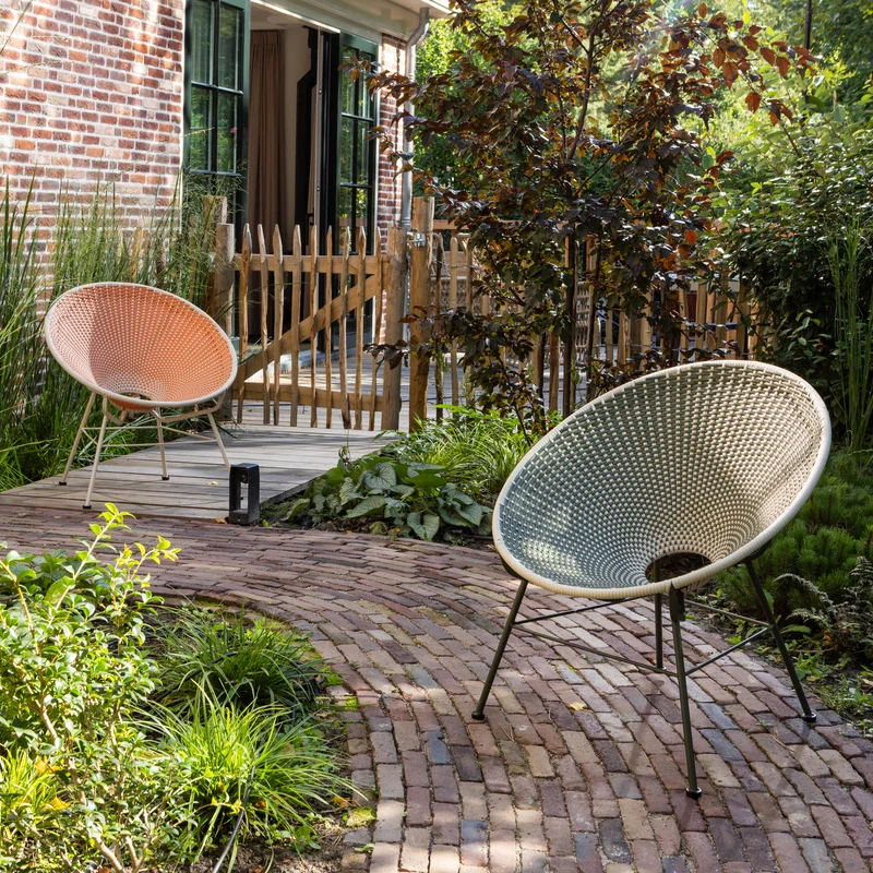 Garten-Loungesessel Geflecht orange