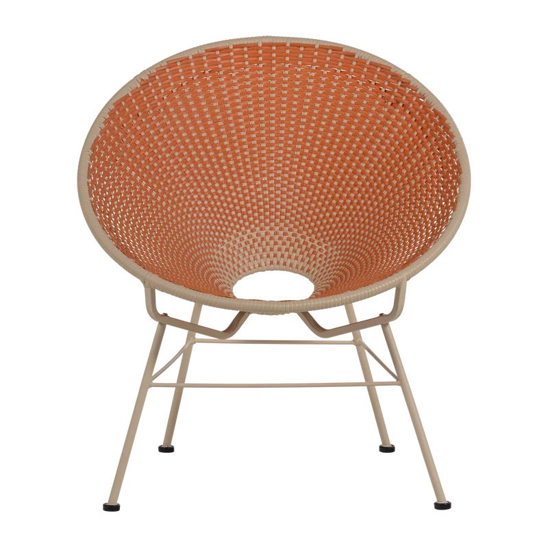 Garten-Loungesessel Geflecht orange