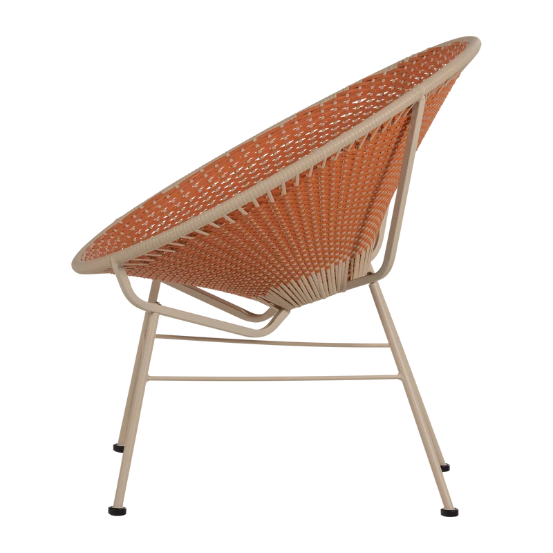 Garten-Loungesessel Geflecht orange