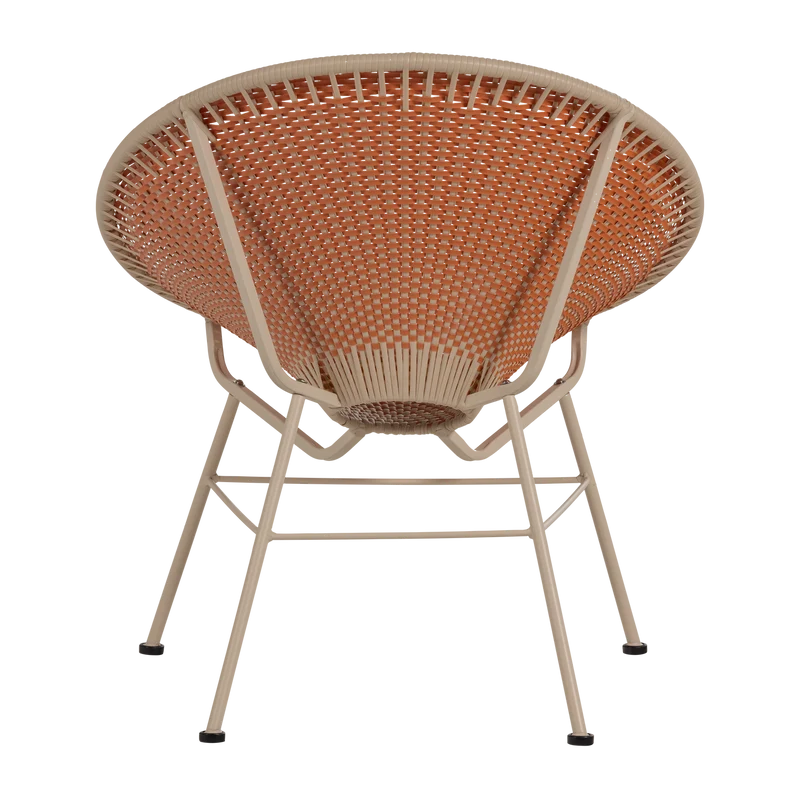 Garten-Loungesessel Geflecht orange