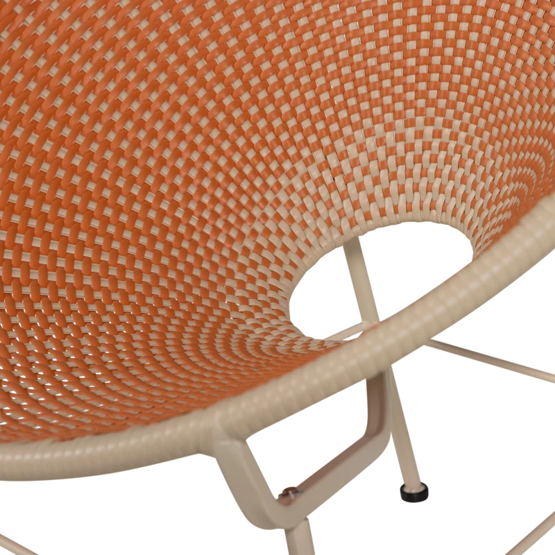 Garten-Loungesessel Geflecht orange