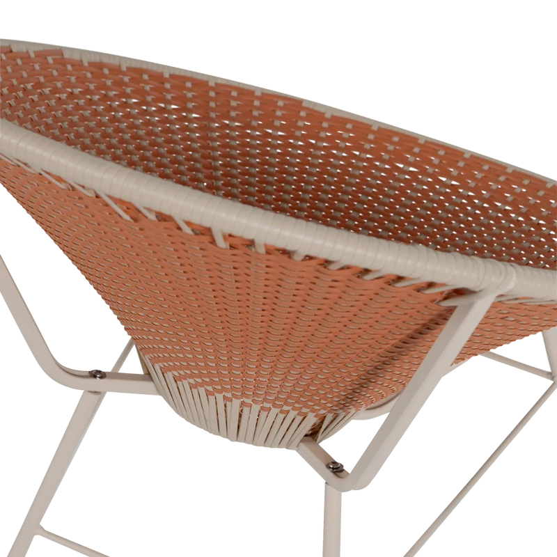 Garten-Loungesessel Geflecht orange