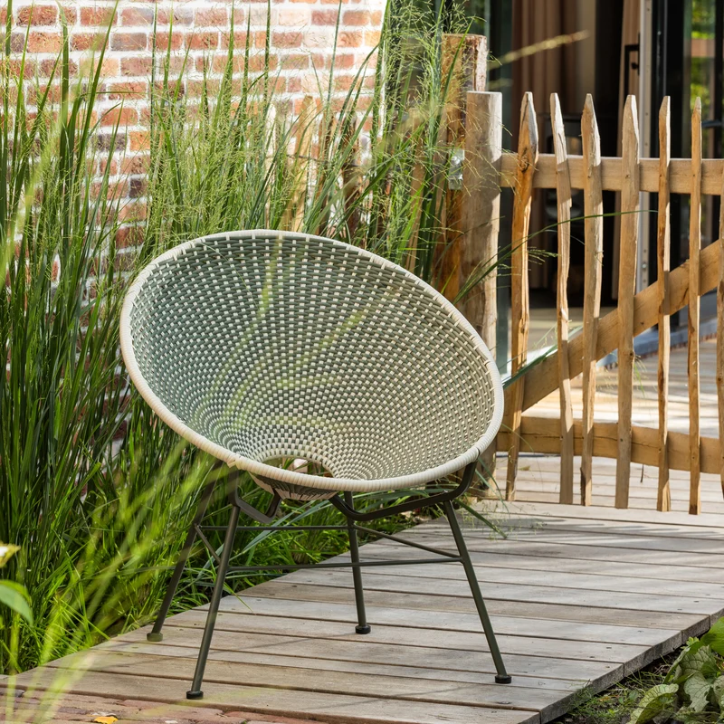 Garten-Loungesessel Geflecht grün