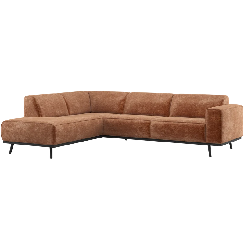 Statement ecksofa links chenille samt terra