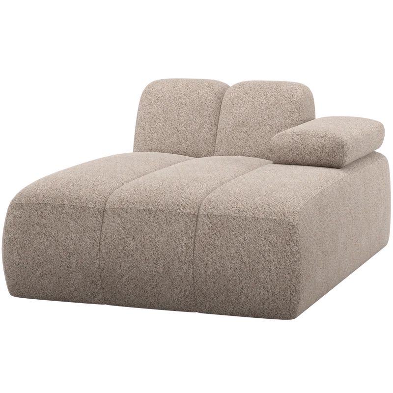 Mojo chaise longue element rechts wollig dunkel sand