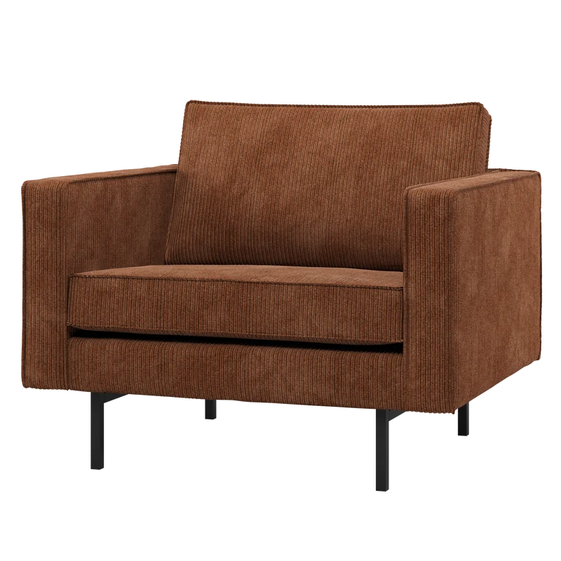 Rodeo sessel cord rostbraun