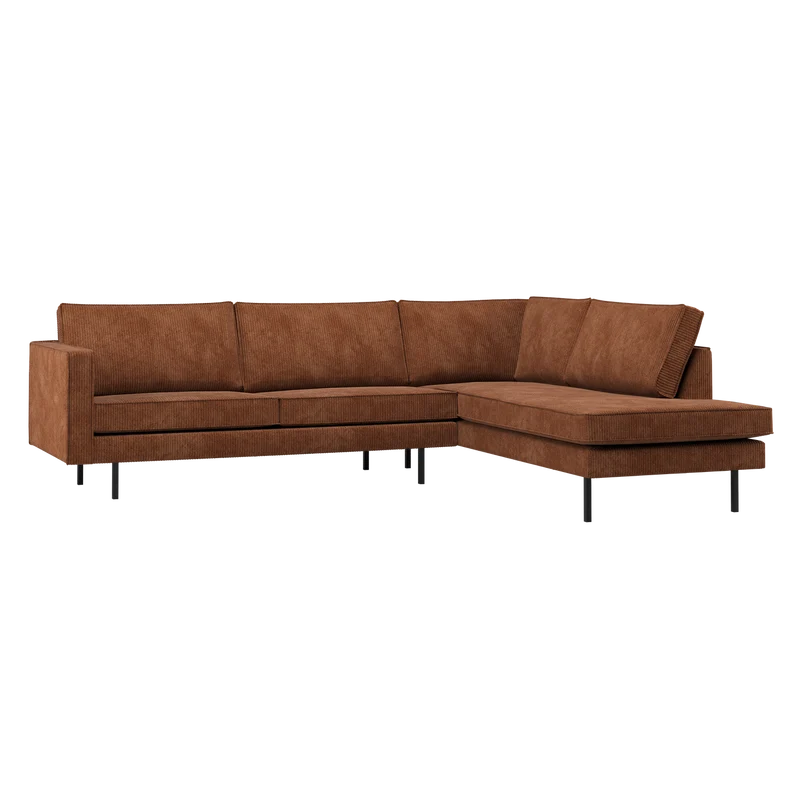 Rodeo ecksofa rechts cord rostbraun
