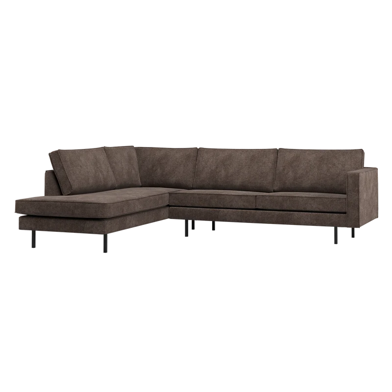 Rodeo ecksofa links cord braun