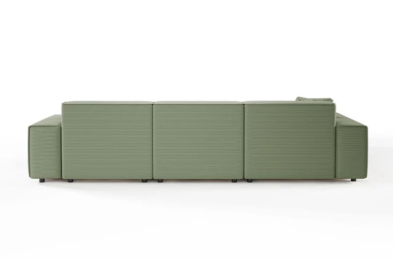 KAWOLA Sofa RANI Ecksofa Cord olivgrün