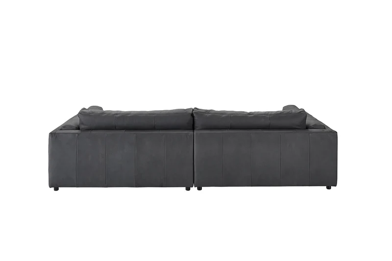 KAWOLA Big Sofa RAINA Leder anthrazit
