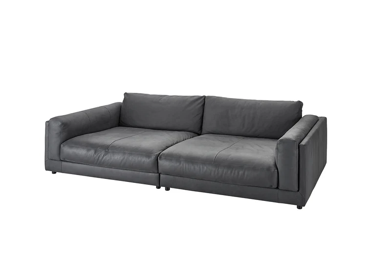 KAWOLA Big Sofa RAINA Leder anthrazit