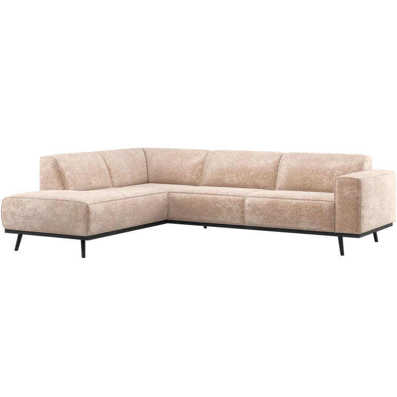 Statement ecksofa links chenille samt natur
