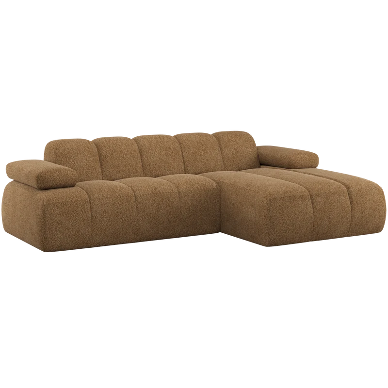 Mojo chaise longue bank rechts wollig honiggelb