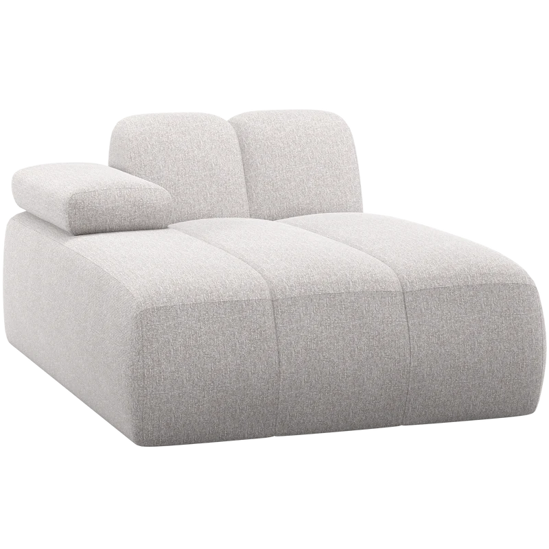 Mojo chaise longue element links bouclé ecru melange