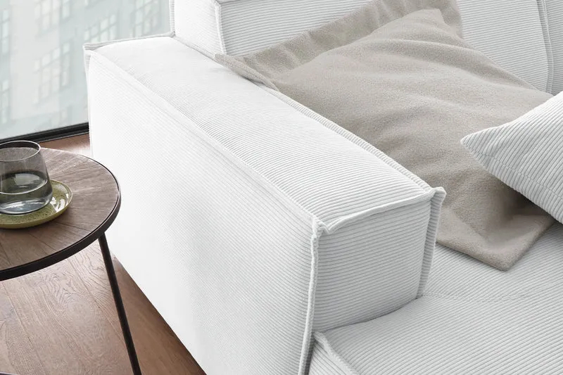 KAWOLA Big Sofa SAMU Feincord weiß