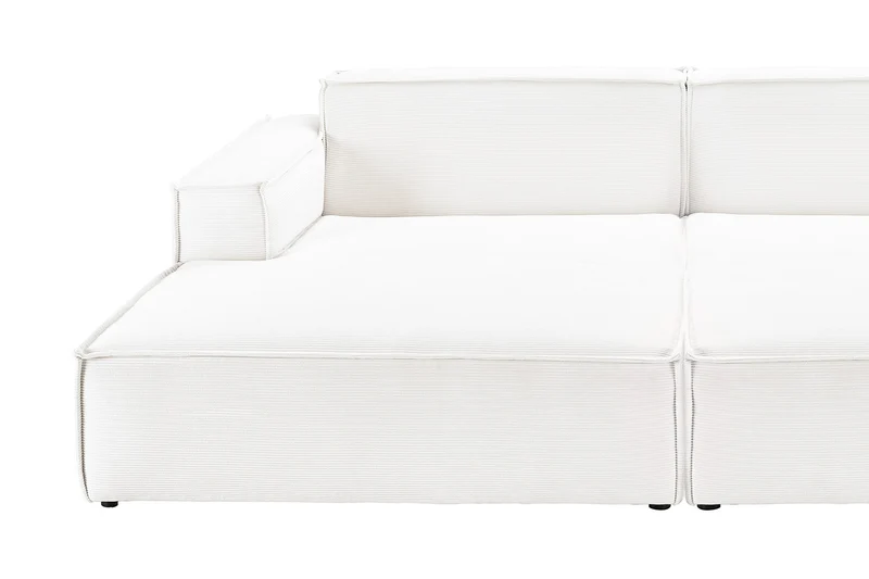 KAWOLA Big Sofa SAMU Feincord weiß