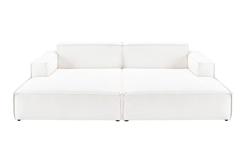 KAWOLA Big Sofa SAMU Feincord weiß