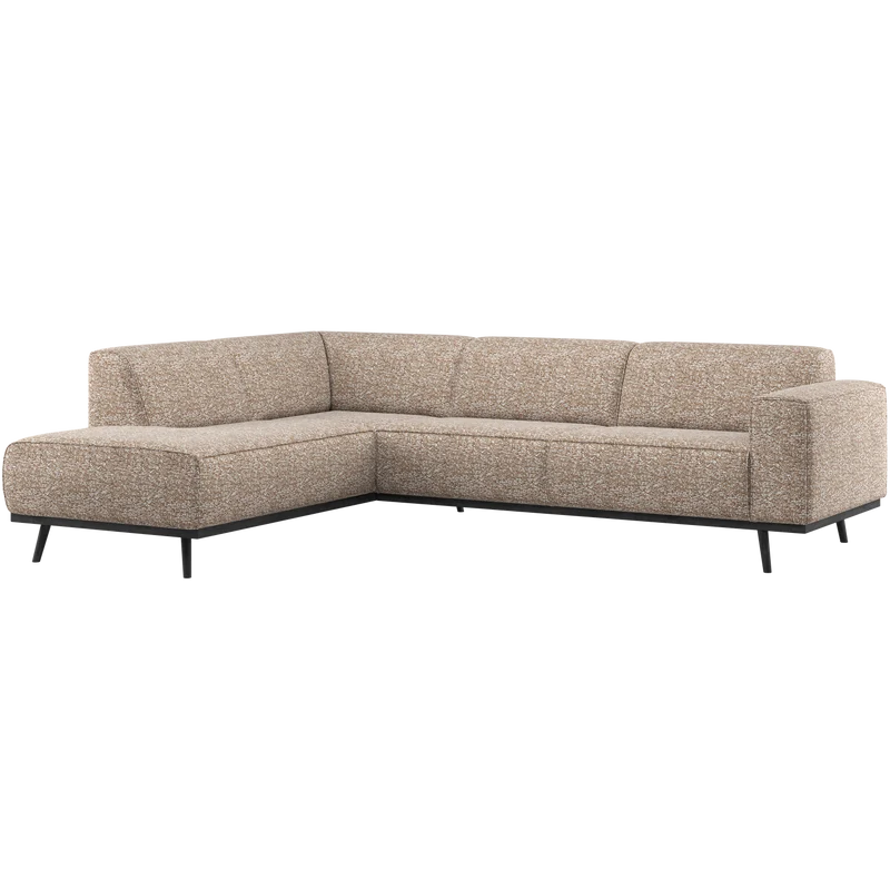 Statement ecksofa links hellbraun melange