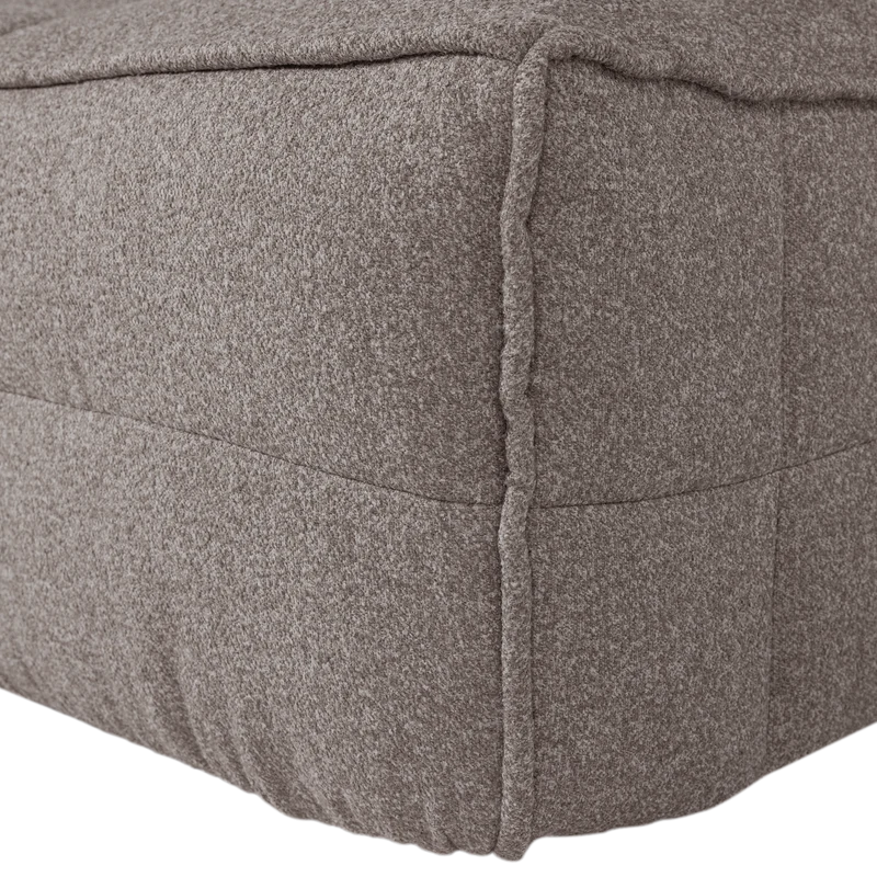Cluster hocker bouclé mittelbraun