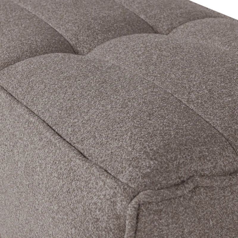 Cluster hocker bouclé mittelbraun