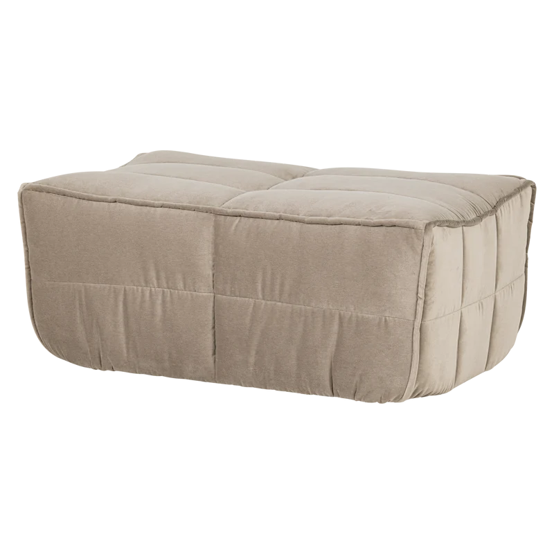 Cluster hocker samt warmes taupe