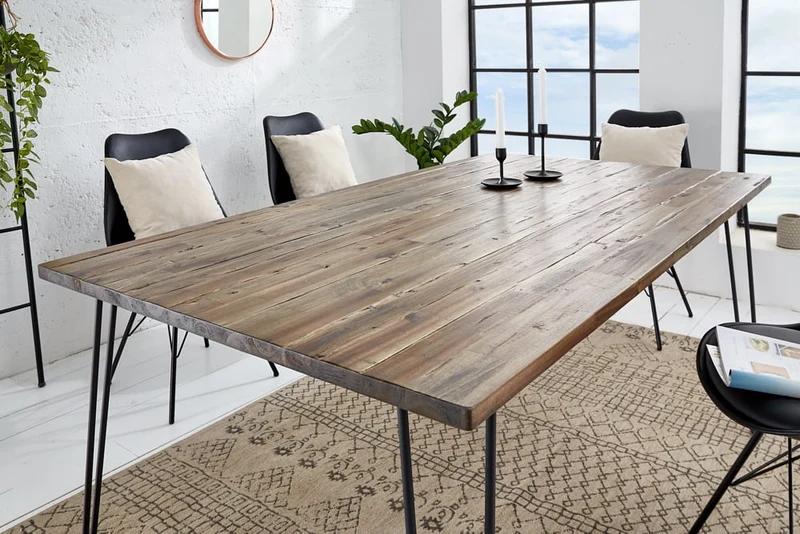 Industrie-Look Esstisch ALINA 180x90cm living-brown Akazie
