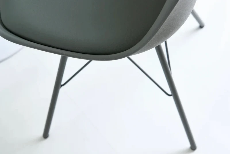 4er Set Design-Klassiker Stuhl NORWAY grau
