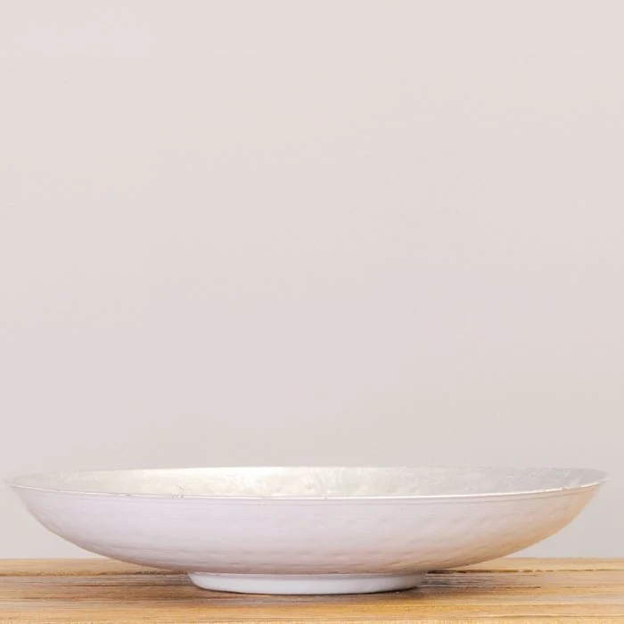 Dekoschale INDRA 35cm weiß/silber