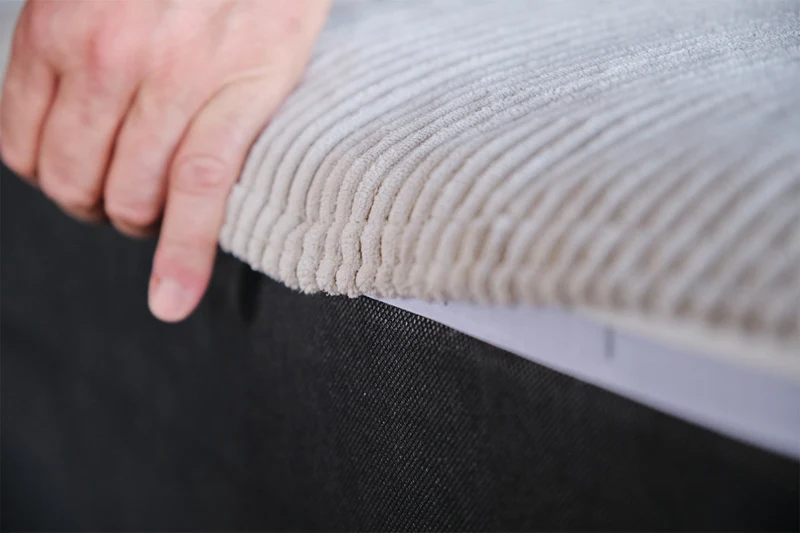 KAWOLA Modulsofa WIOLO SOFT 3 Module 3 Rückenkissen Cord hellgrau