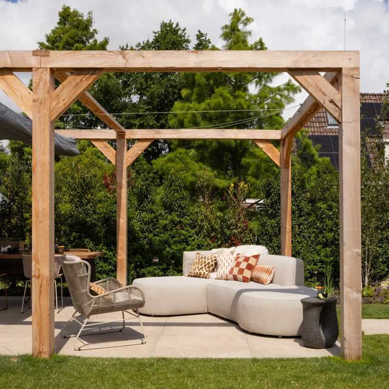 Garten-Lounge-Set organisch natur links