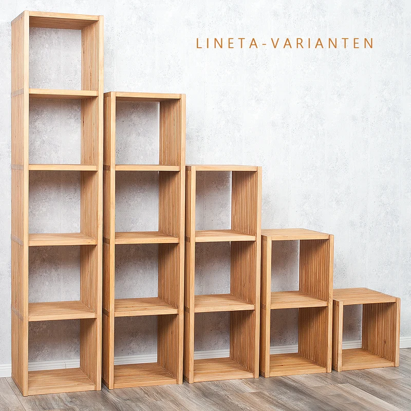 Regal LINETA 5 Höhe ca. 190cm massiv Pinienholz