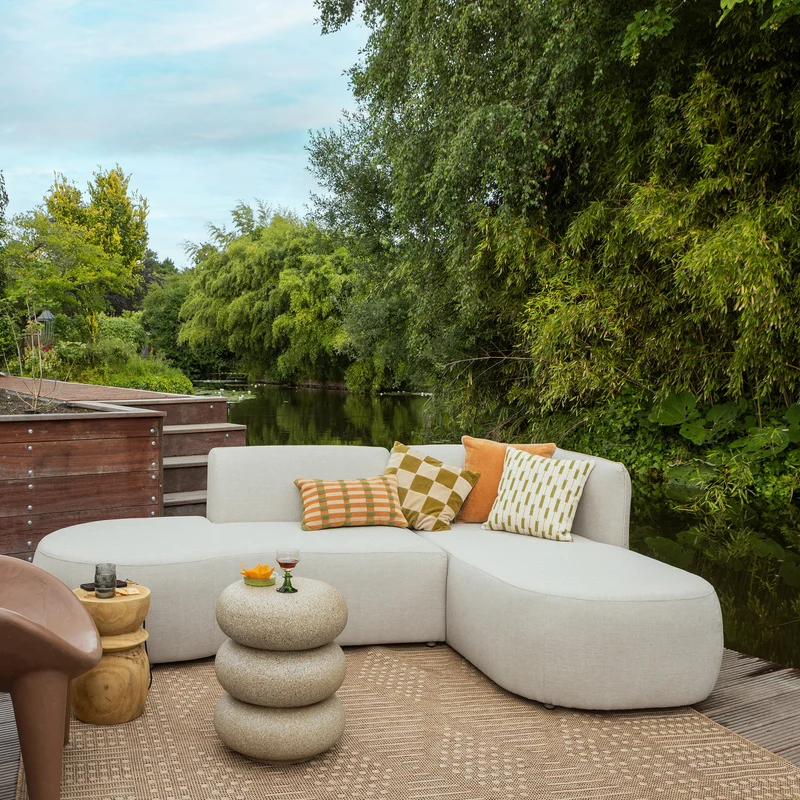 Garten-Lounge-Set organisch natur rechts
