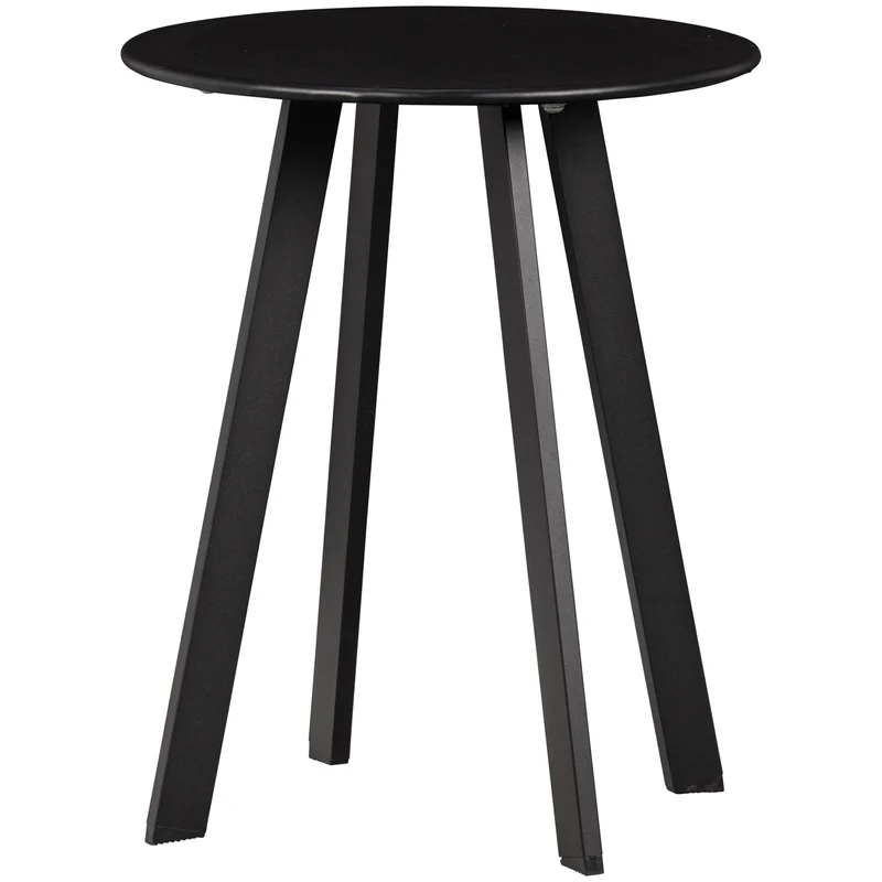 Fer garten beistelltisch ø40 cm metall schwarz