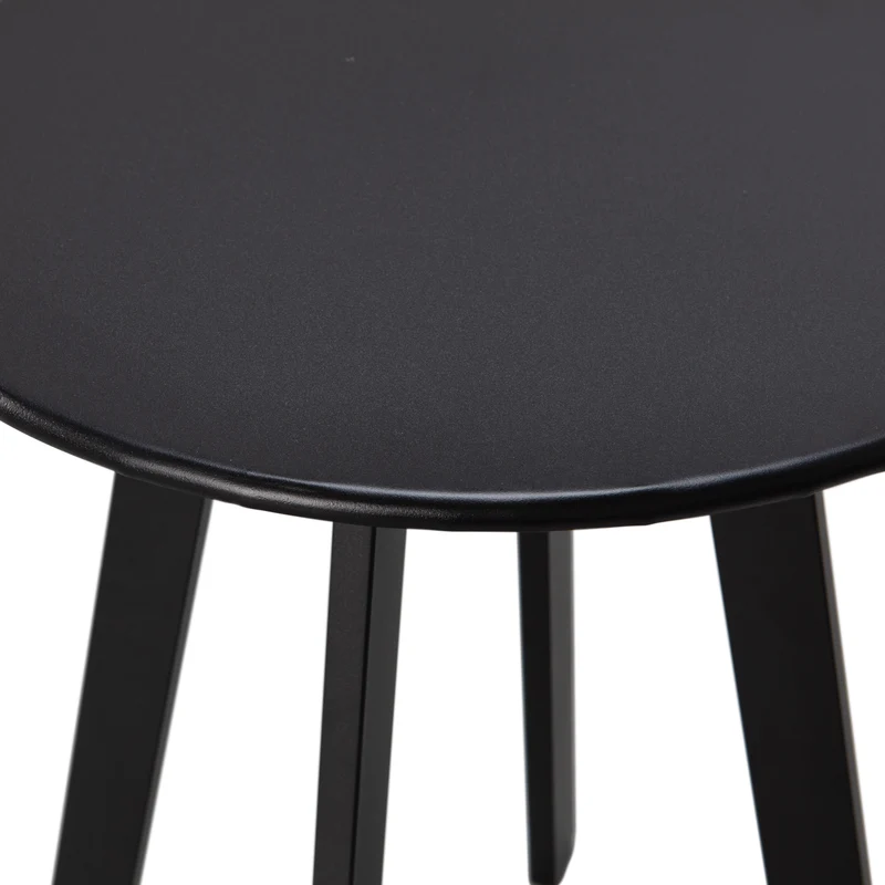 Fer garten beistelltisch ø40 cm metall schwarz